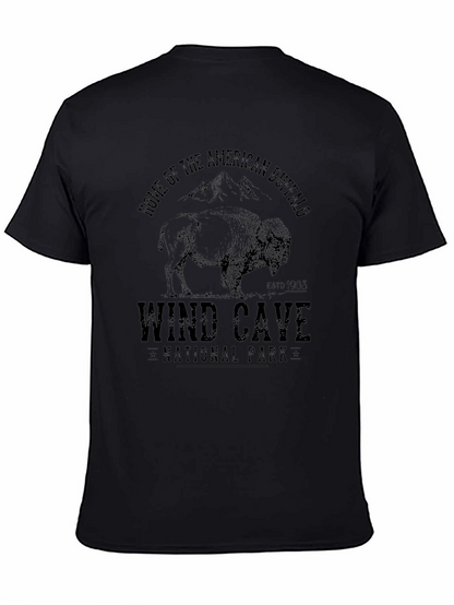 Wind Cave National Park Buffalo Black T-Shirt