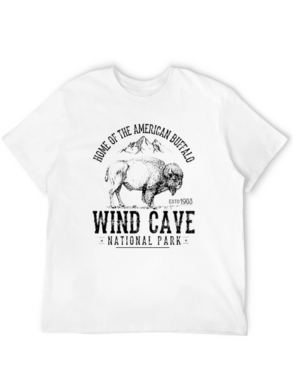 Wind Cave National Park Buffalo Black T-Shirt