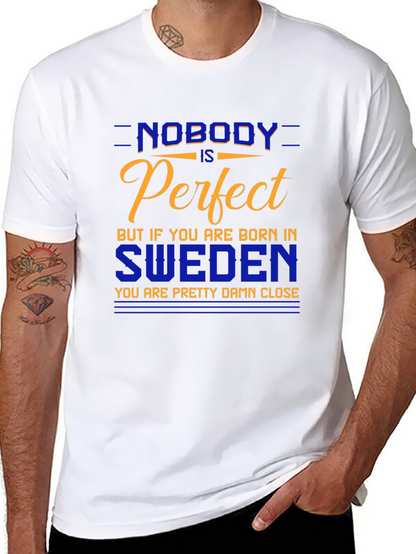 Sweden Pride T-Shirt - Nobody is Perfect