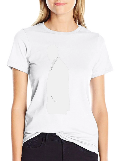 Mens Black T-Shirt with White Silhouette Design