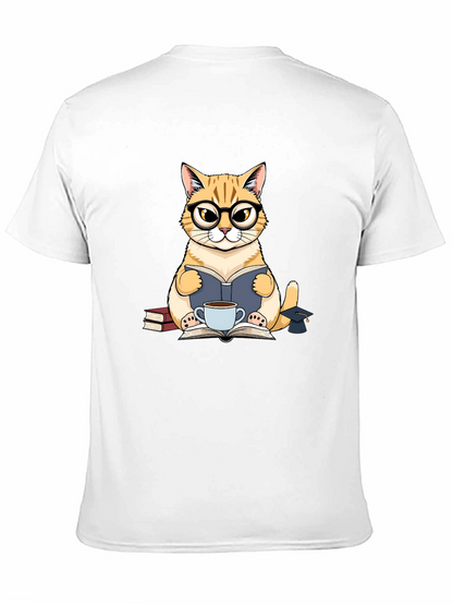 Cat Lover T-Shirt - Bookish Feline Design