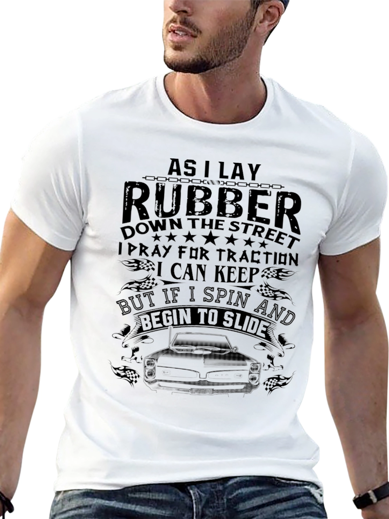 As I Lay Rubber T-Shirt Car Enthusiast Gift