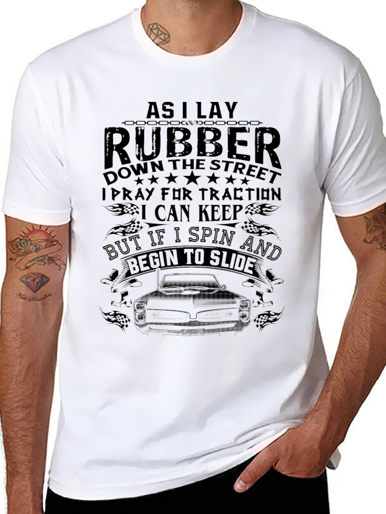 As I Lay Rubber T-Shirt Car Enthusiast Gift