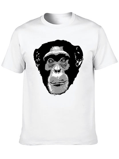 Chimpanzee Graphic Print Black T-Shirt