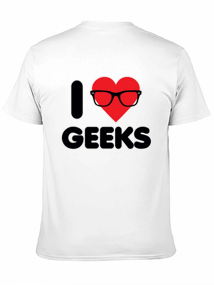 I Heart Geeks T-Shirt - Black Graphic Tee