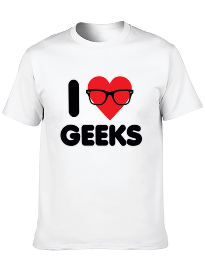 I Heart Geeks T-Shirt - Black Graphic Tee