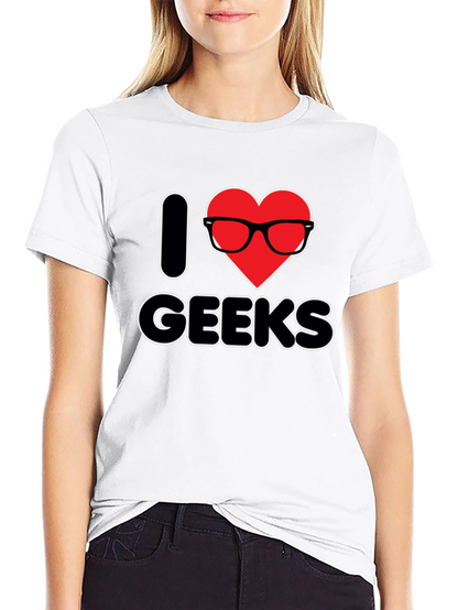 I Heart Geeks T-Shirt - Black Graphic Tee
