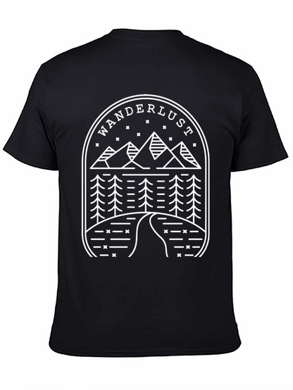 Wanderlust Mountain Graphic Tee - Black