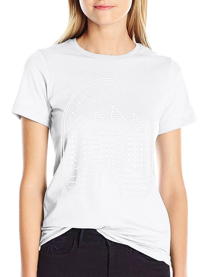 Wanderlust Mountain Graphic Tee - Black