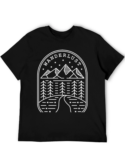Wanderlust Mountain Graphic Tee - Black