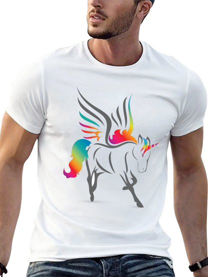 Rainbow Unicorn Graphic T-Shirt - Black