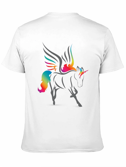 Rainbow Unicorn Graphic T-Shirt - Black