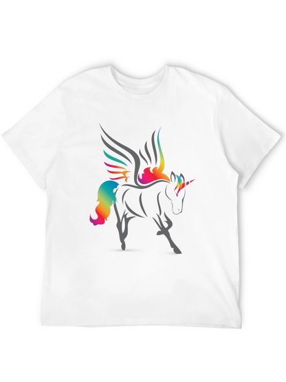 Rainbow Unicorn Graphic T-Shirt - Black