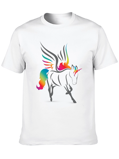 Rainbow Unicorn Graphic T-Shirt - Black