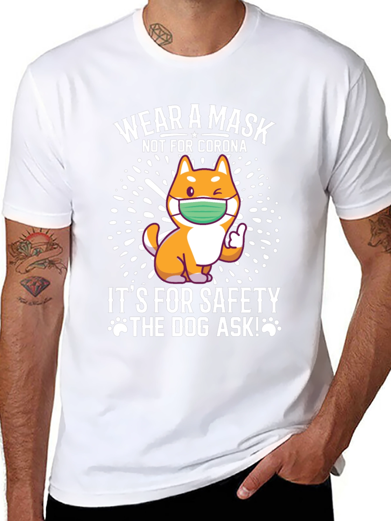 Wear a Mask Dog T-Shirt - Safety First!