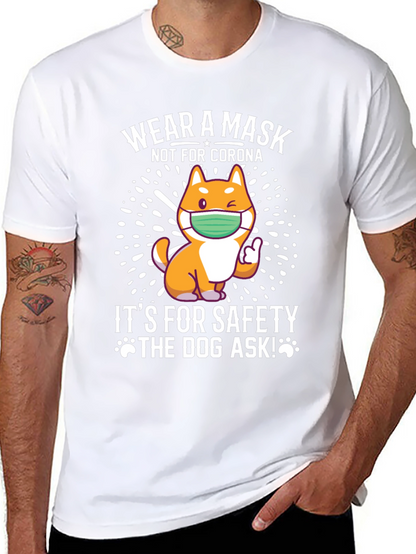 Wear a Mask Dog T-Shirt - Safety First!