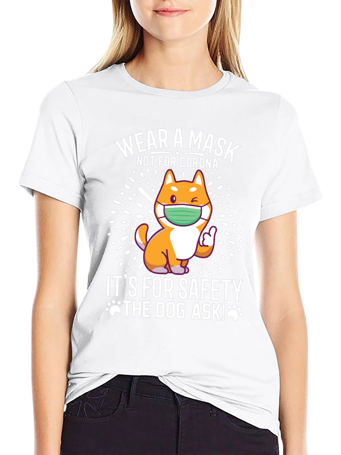 Wear a Mask Dog T-Shirt - Safety First!