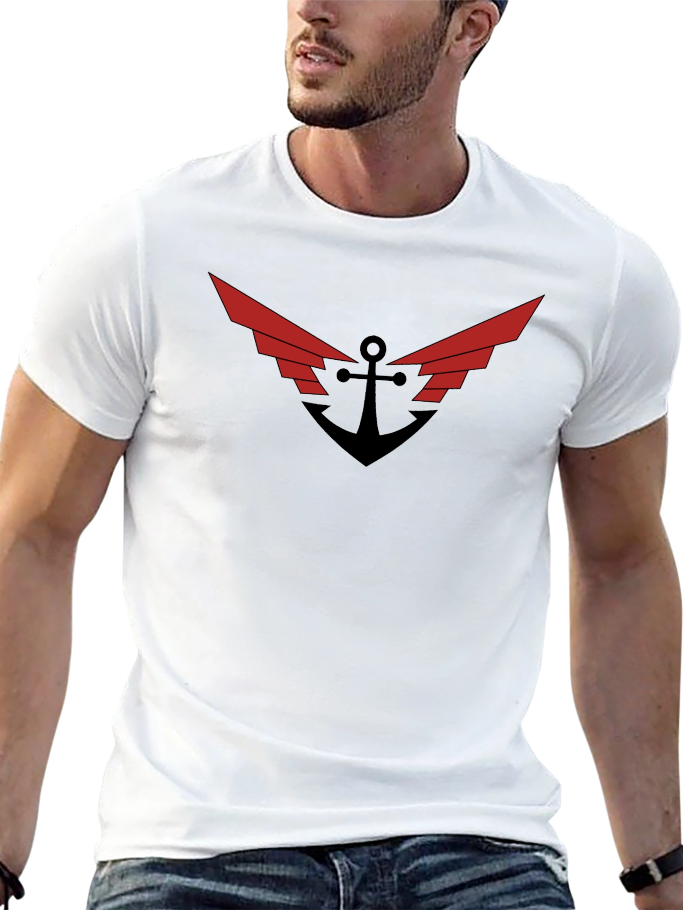 Anchor Wings Graphic Tee - Black