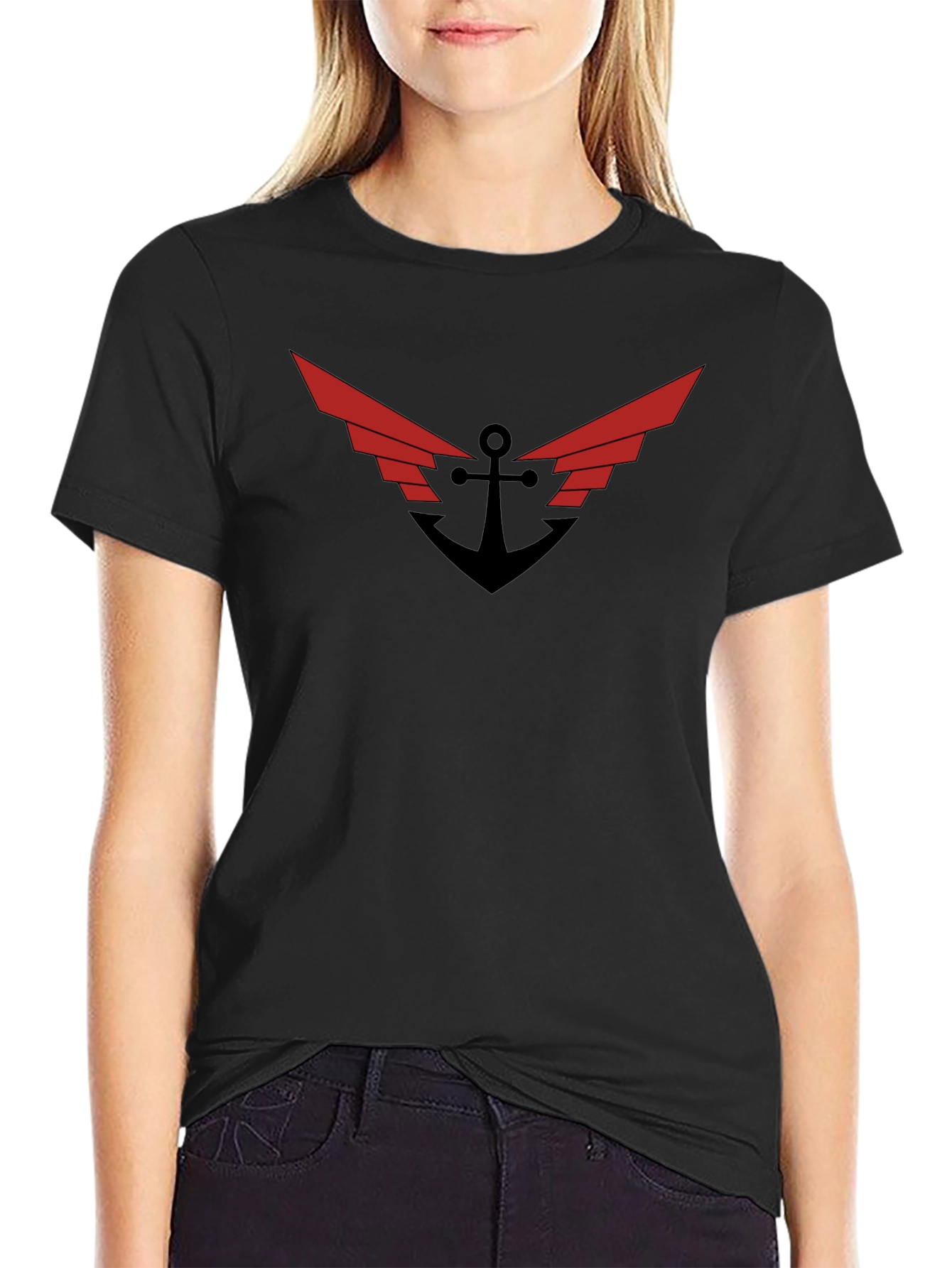 Anchor Wings Graphic Tee - Black