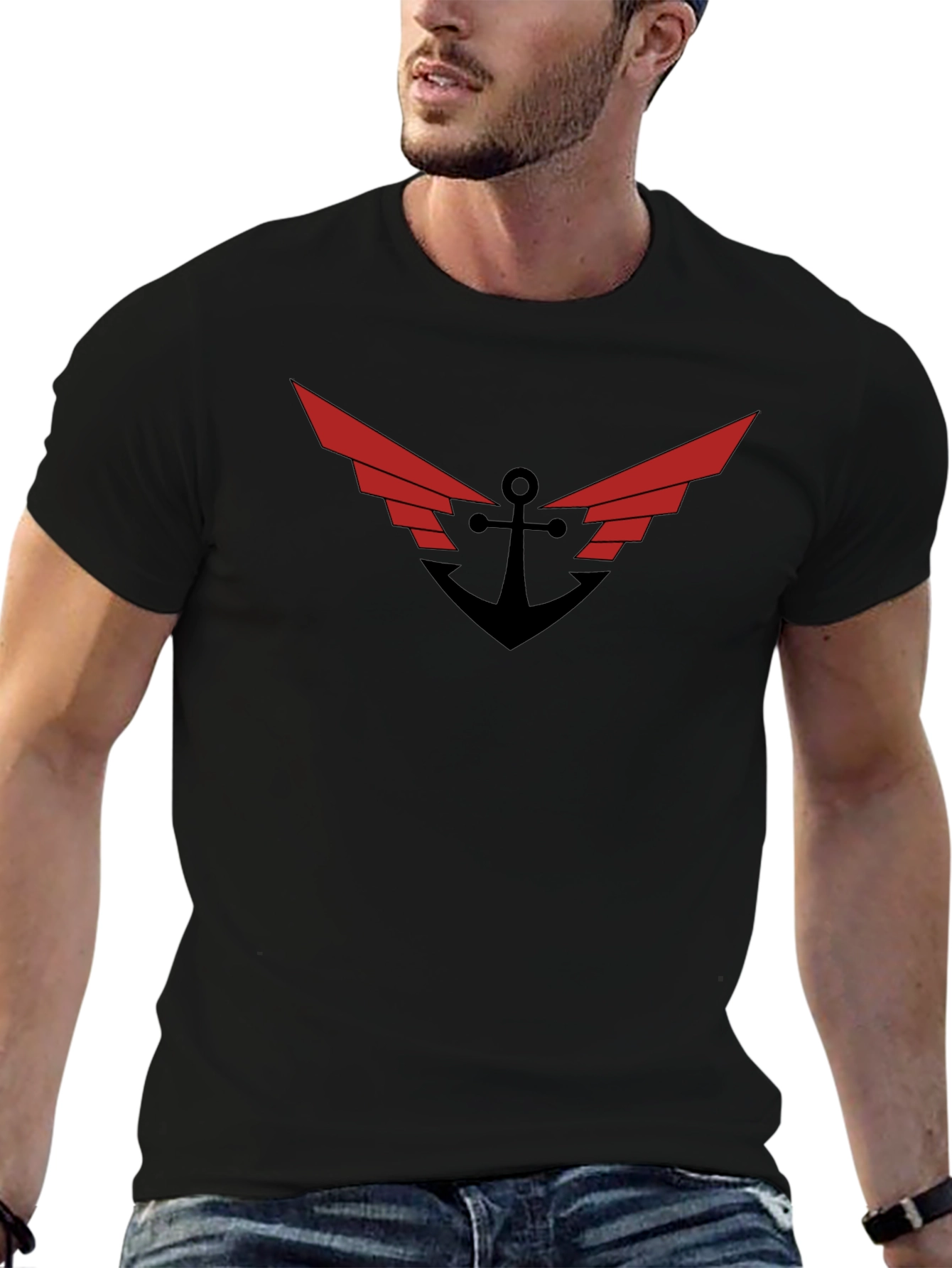 Anchor Wings Graphic Tee - Black