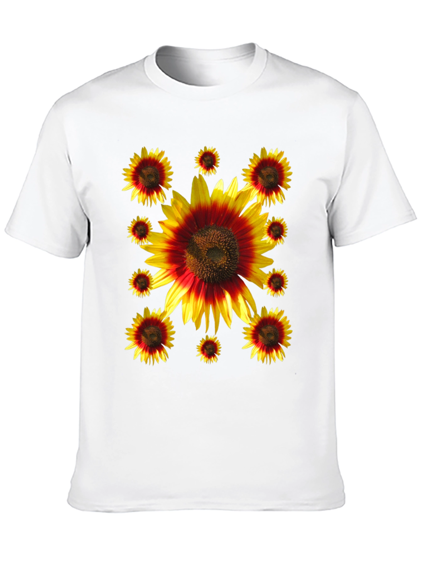 Sunflower Graphic Print Black Tee
