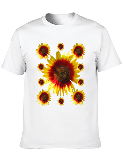 Sunflower Graphic Print Black Tee