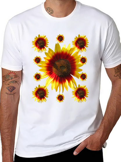 Sunflower Graphic Print Black Tee