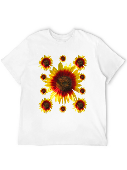 Sunflower Graphic Print Black Tee