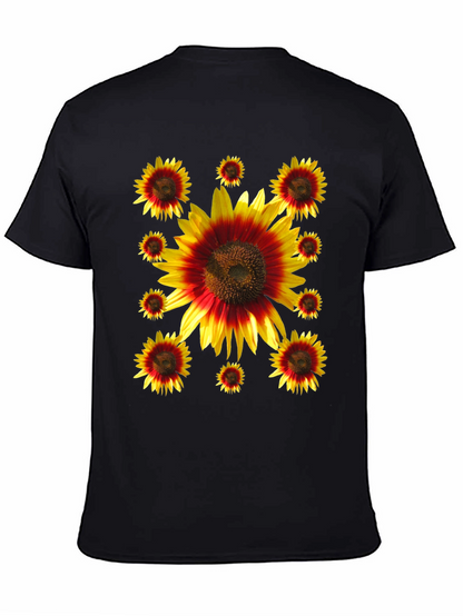 Sunflower Graphic Print Black Tee