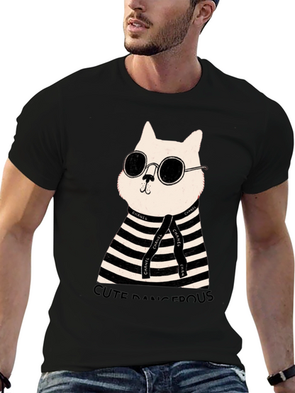 Cool Cat Tee - Cute Dangerous Graphic T-Shirt