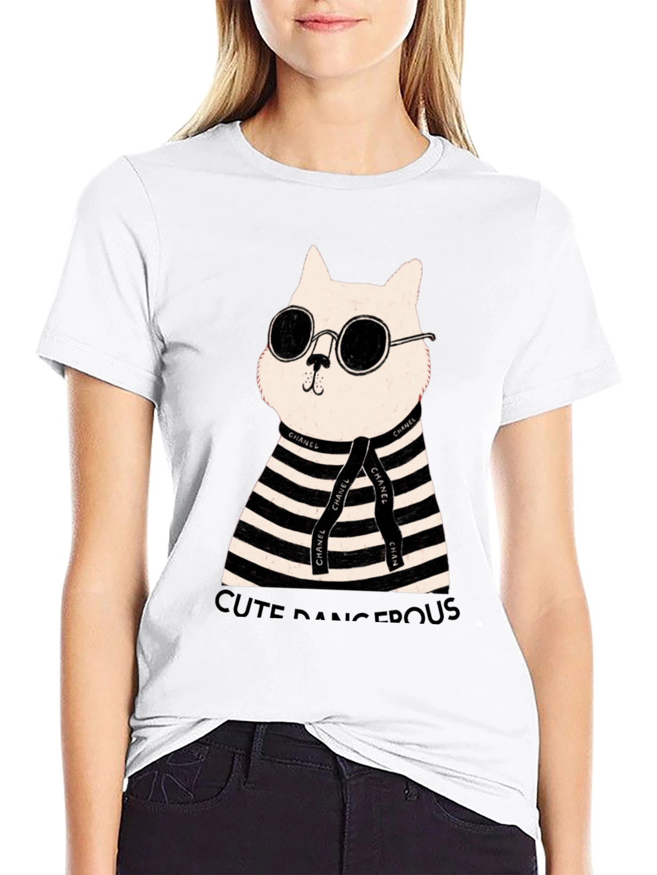 Cool Cat Tee - Cute Dangerous Graphic T-Shirt