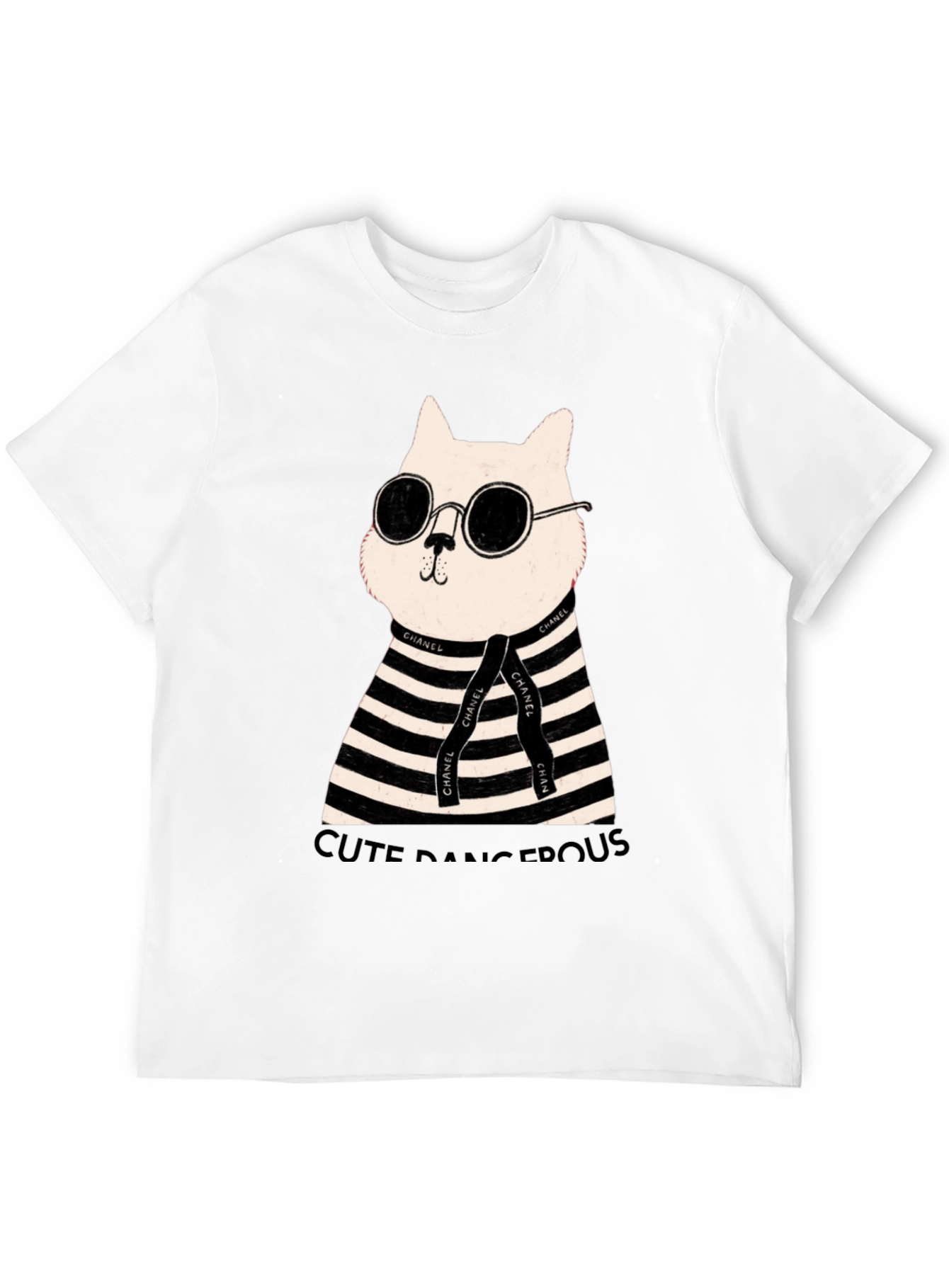 Cool Cat Tee - Cute Dangerous Graphic T-Shirt