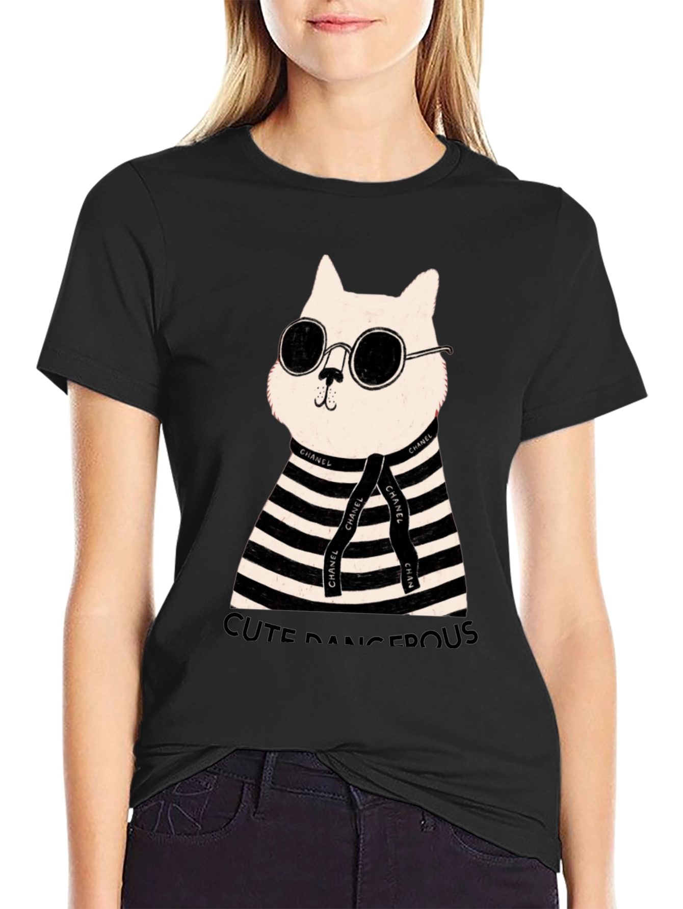 Cool Cat Tee - Cute Dangerous Graphic T-Shirt