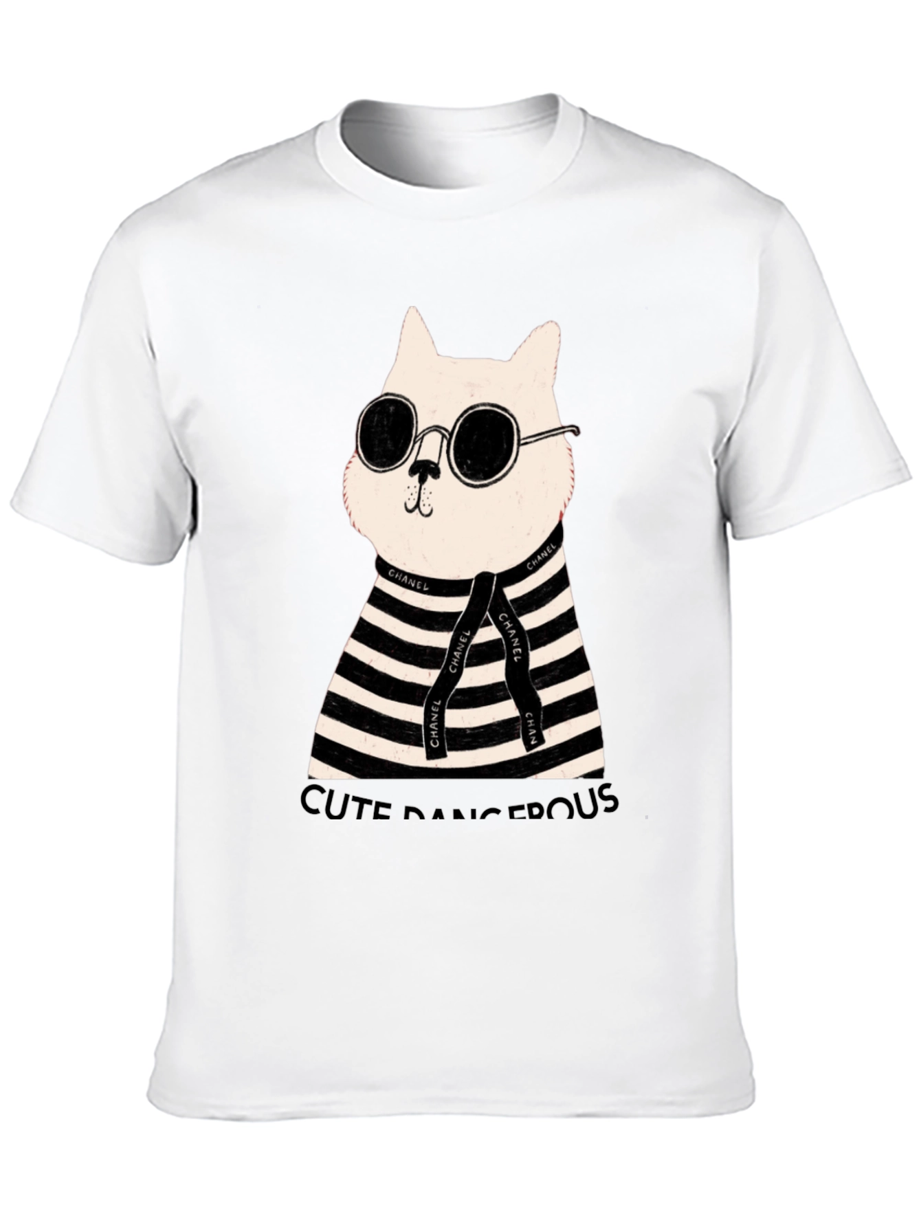 Cool Cat Tee - Cute Dangerous Graphic T-Shirt