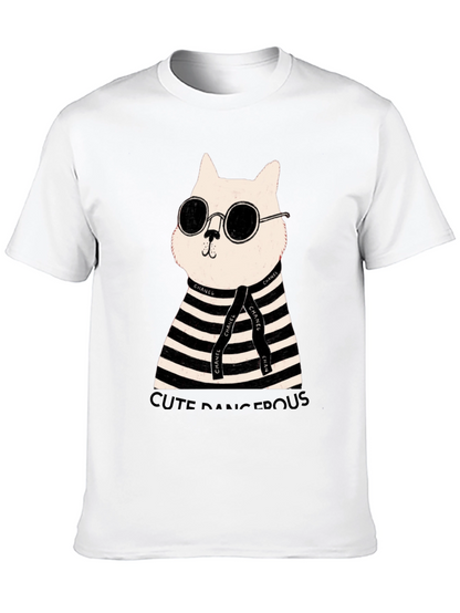 Cool Cat Tee - Cute Dangerous Graphic T-Shirt