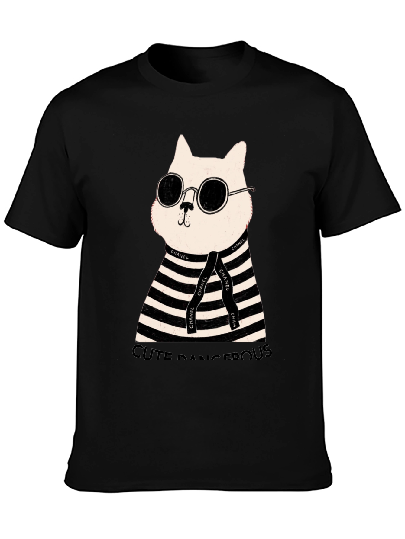 Cool Cat Tee - Cute Dangerous Graphic T-Shirt