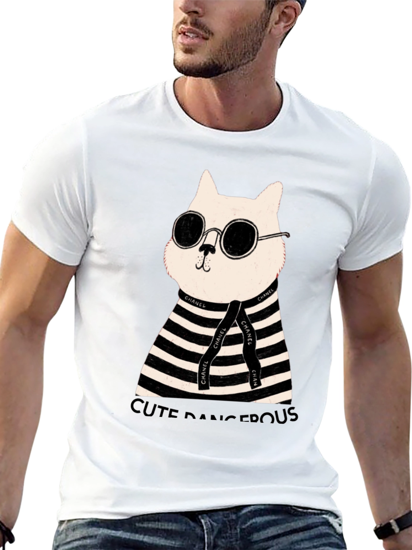 Cool Cat Tee - Cute Dangerous Graphic T-Shirt