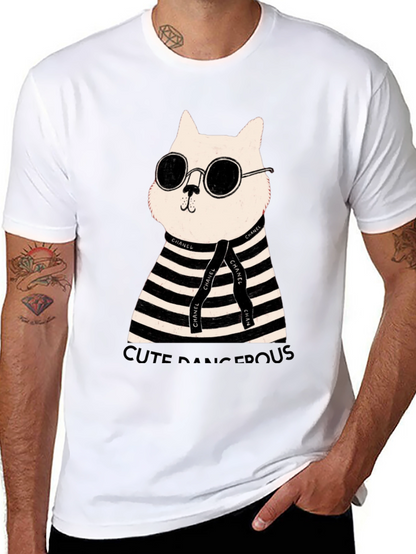 Cool Cat Tee - Cute Dangerous Graphic T-Shirt