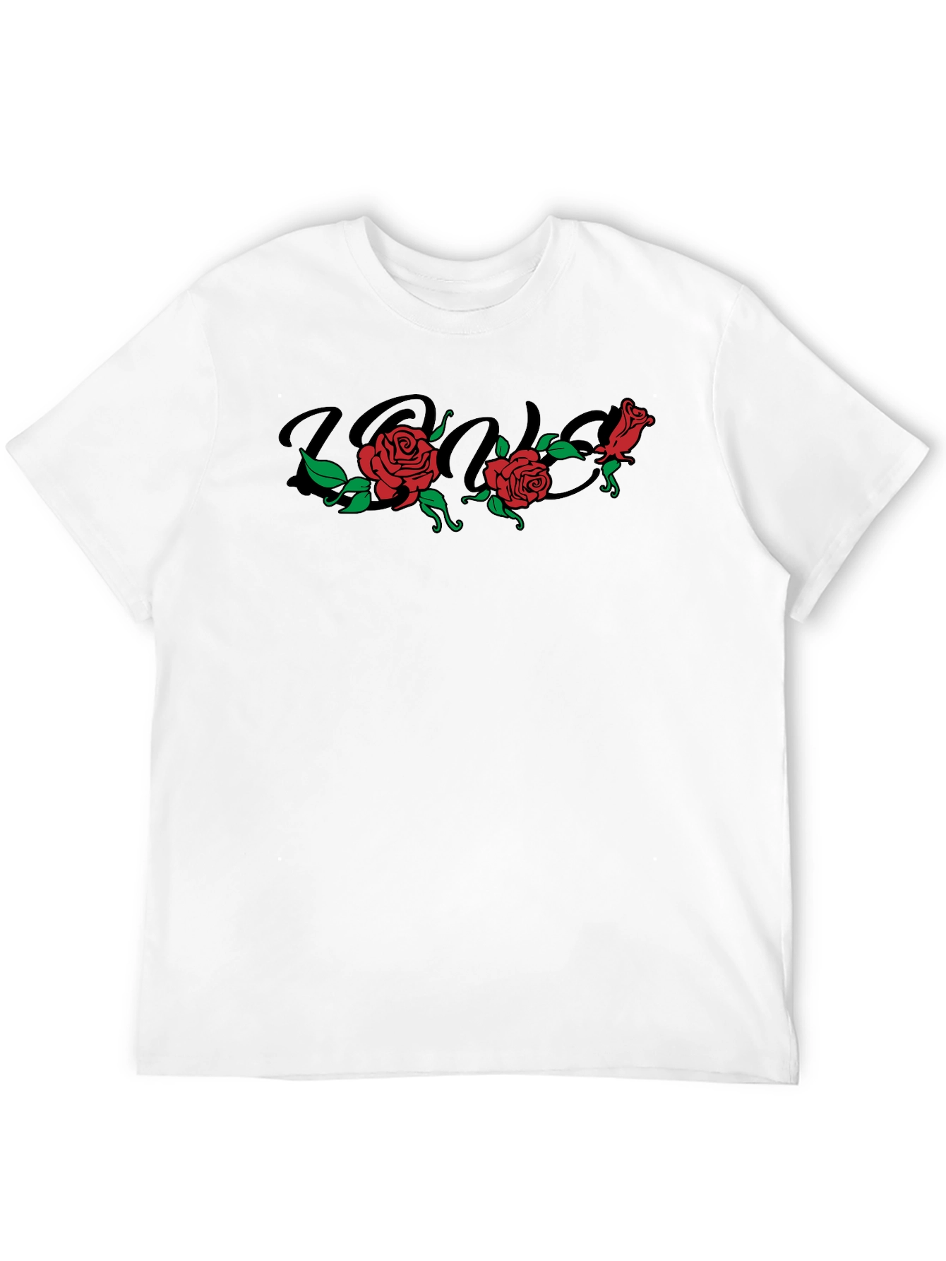 Rose Graphic Black T-Shirt