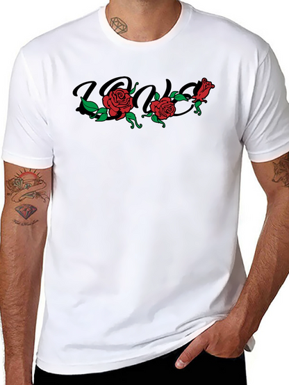 Rose Graphic Black T-Shirt