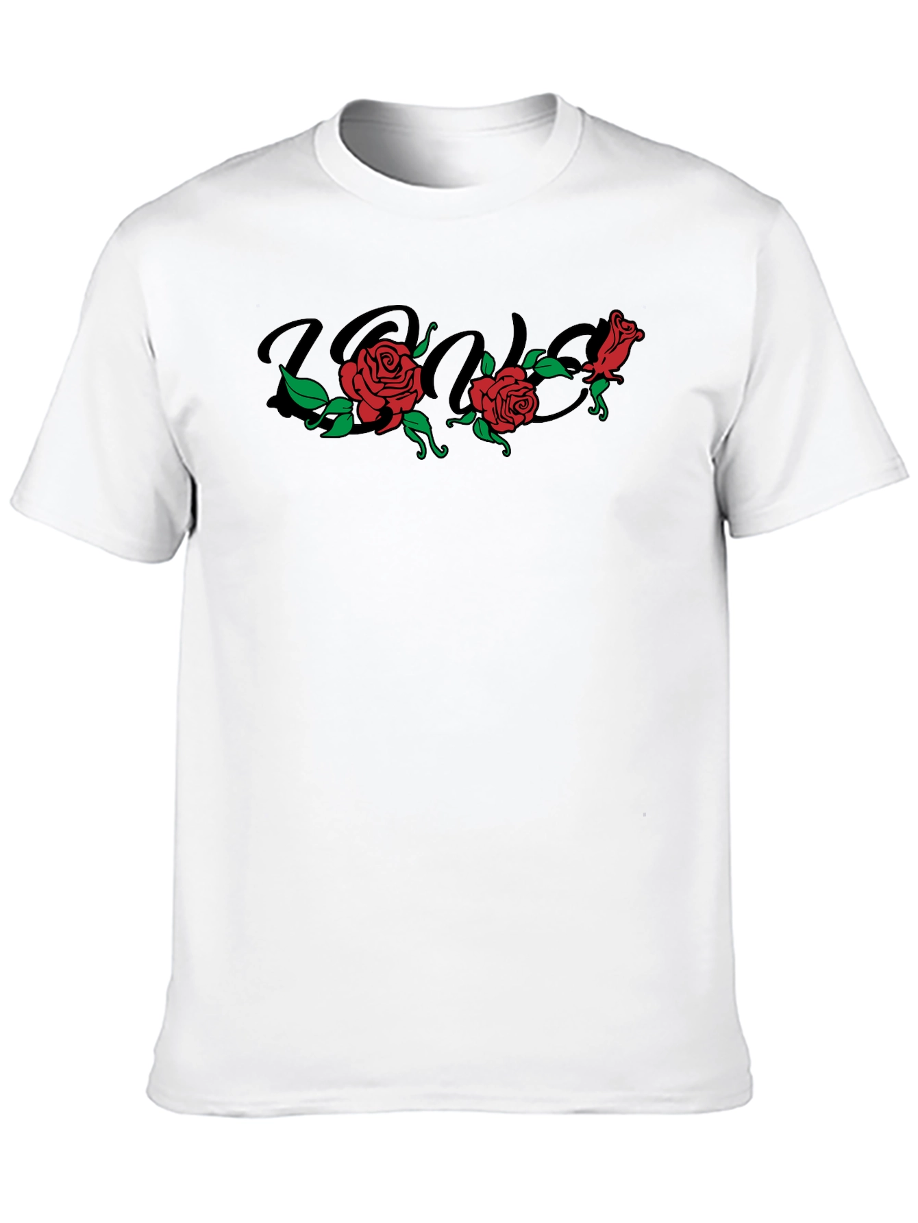 Rose Graphic Black T-Shirt