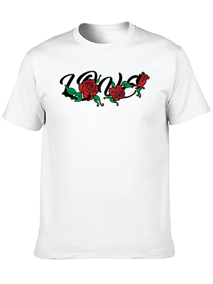 Rose Graphic Black T-Shirt