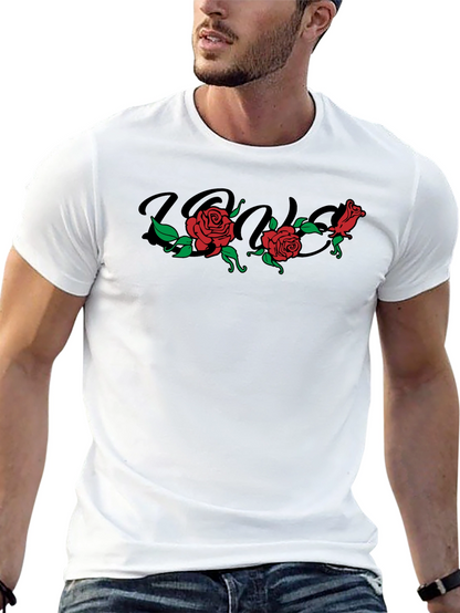Rose Graphic Black T-Shirt