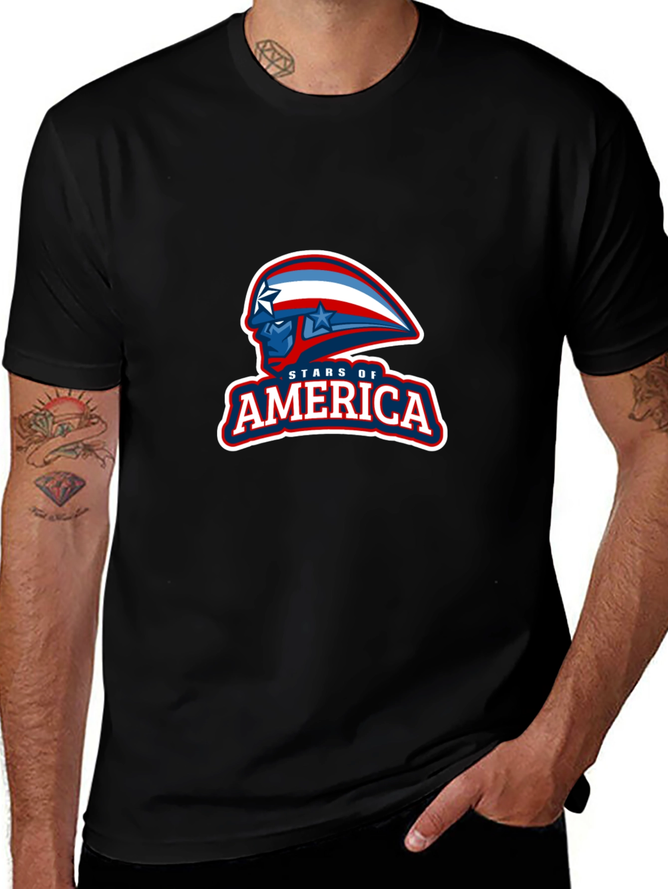 Stars of America Graphic Tee - Patriotic Design
