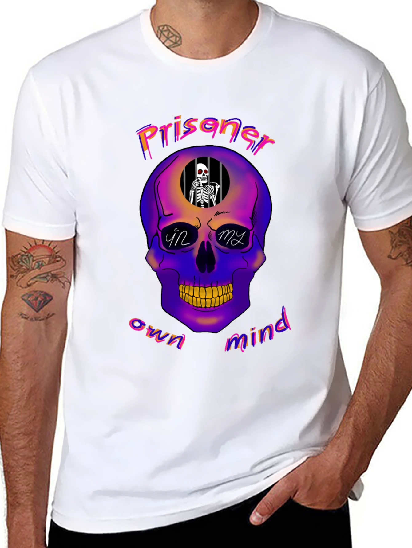 Prisoner of My Own Mind Skull Graphic Tee
