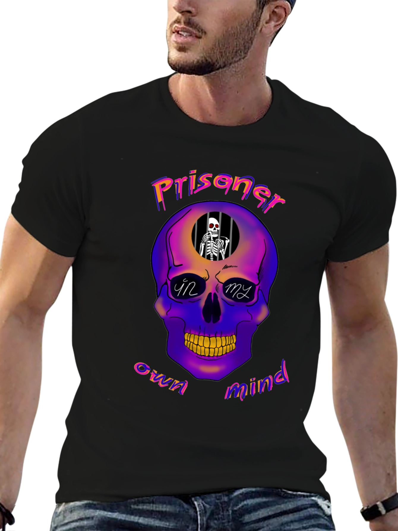 Prisoner of My Own Mind Skull Graphic Tee