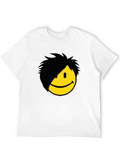 Emo Smiley Graphic Tee - Black