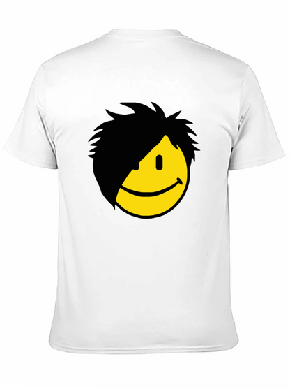 Emo Smiley Graphic Tee - Black