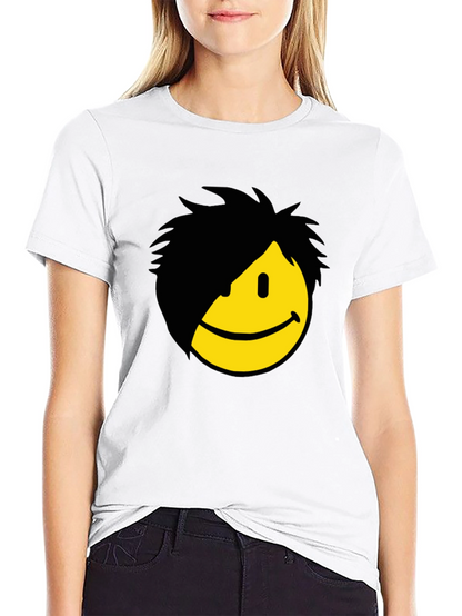 Emo Smiley Graphic Tee - Black