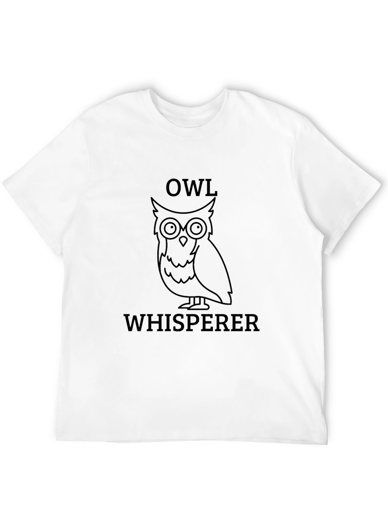 Owl Whisperer Graphic Print Black T-Shirt